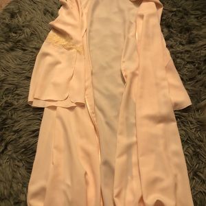 Pink Lace detail robe